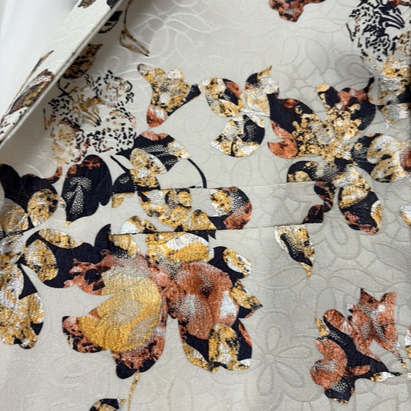 Suslo Couture Single Button Textured Floral Blazer Jacket White Men’s size 48 - Picture 7 of 11